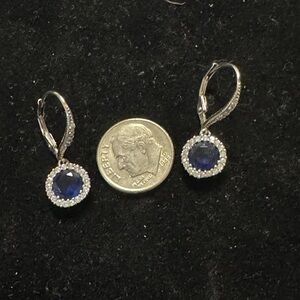 Silver earrings with cz